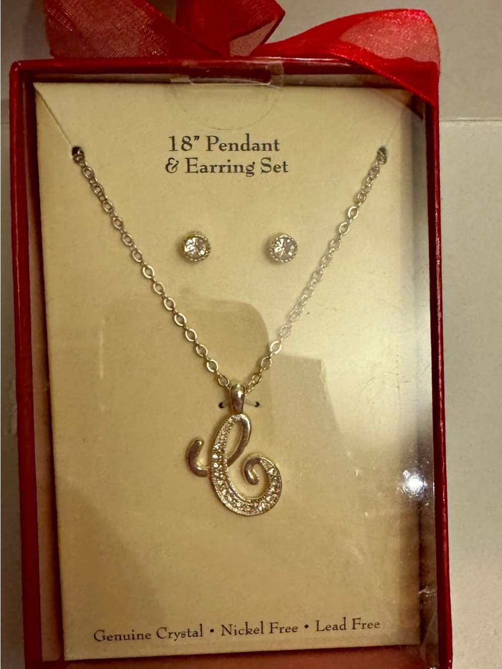 Ladies necklaces-5 different nickle free various rhinestones hearts and letter C